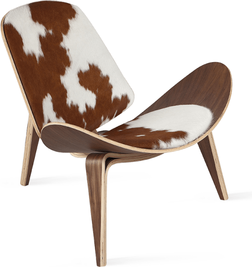 CH07 Shell Lounge Chair – Leather, Black Oak – Rouse Home