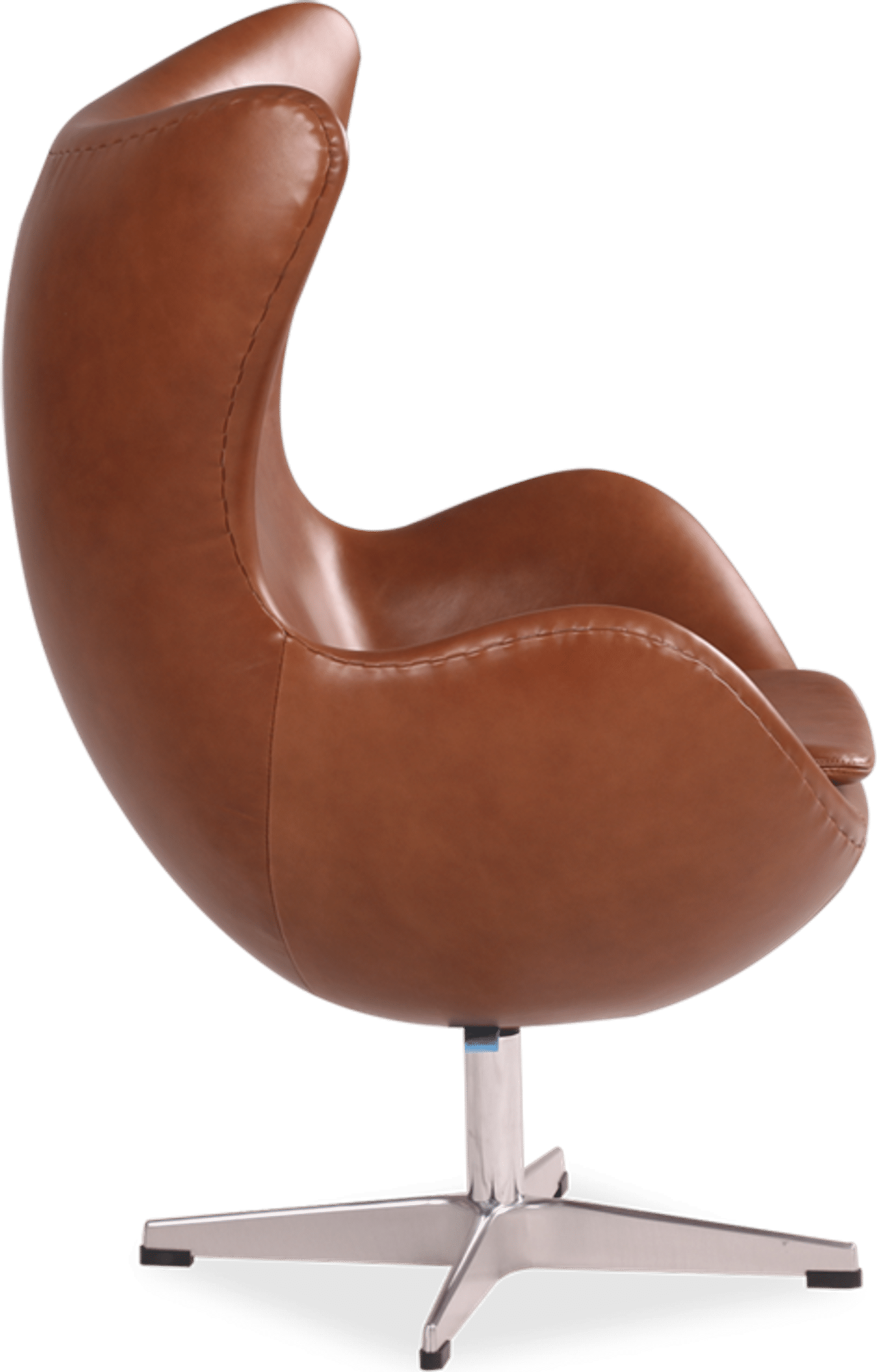 Child Egg Chair Premium Leather/Dark Tan image.