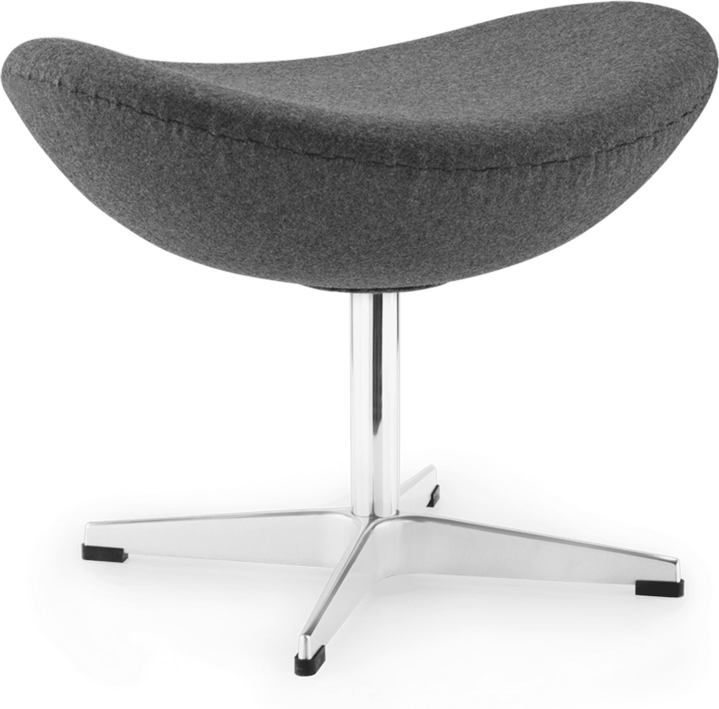 Tabouret en forme d'œuf Wool/Without piping/Charcoal Grey image.