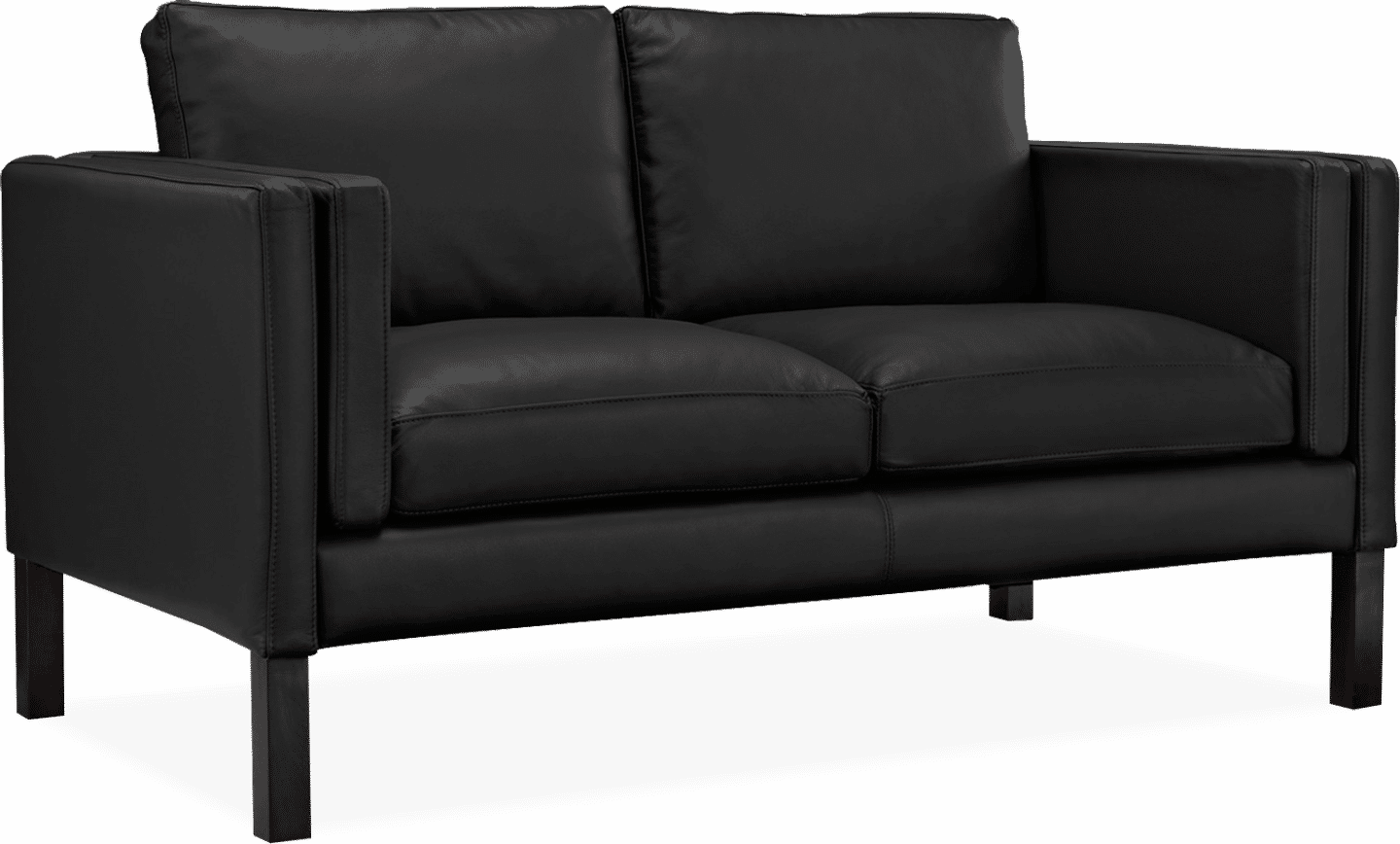 2332 Sofa med to seter Italian Leather/Black image.