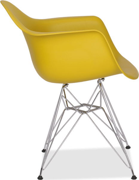 Chaise en plastique de style DAR Mustard image.