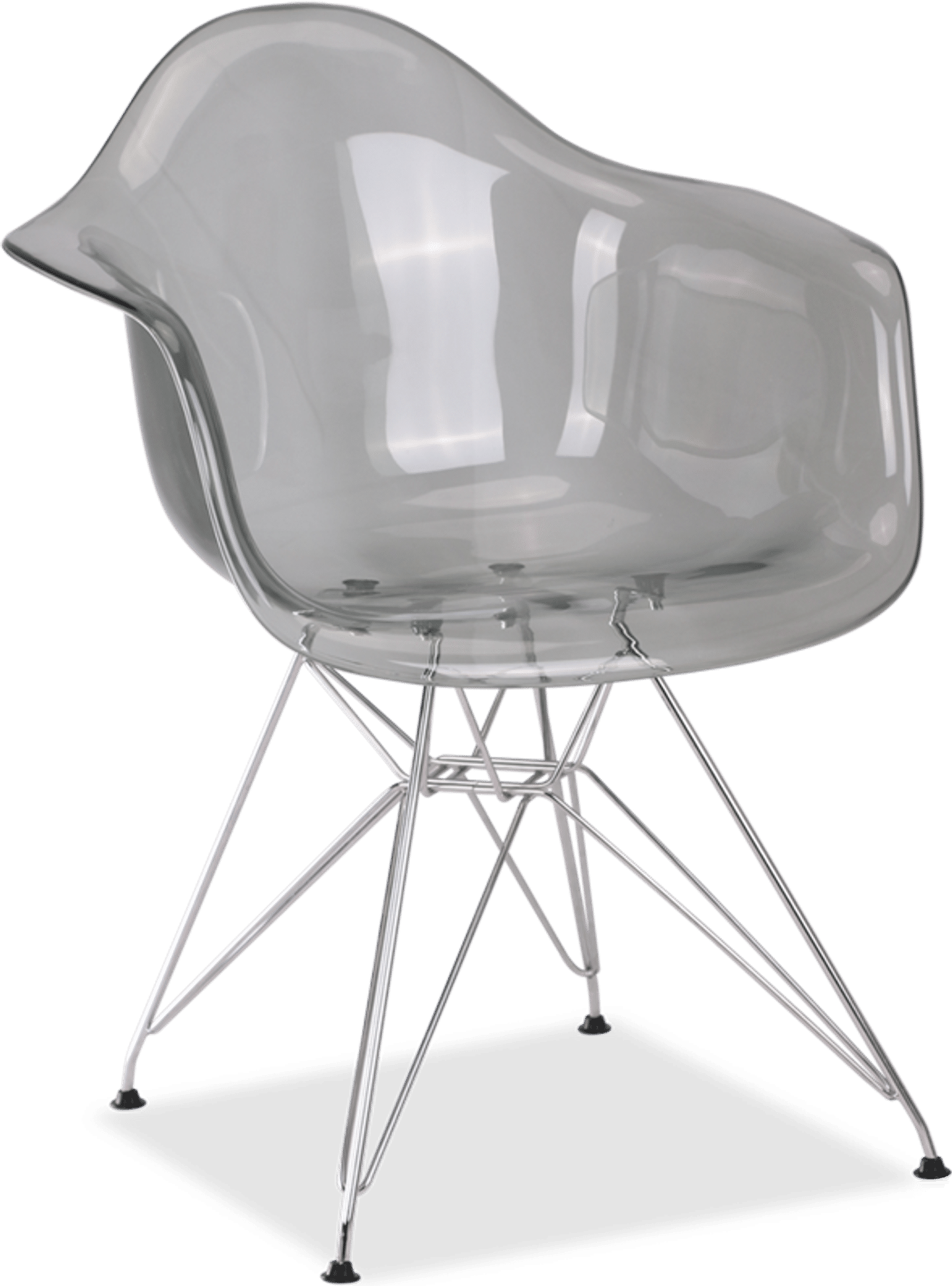 Chaise transparente de style DAR Grey Transparent image.