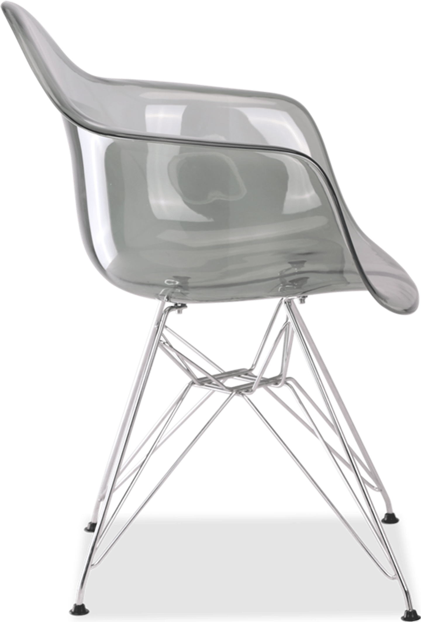 Gjennomsiktig stol i DAR-stil Grey Transparent image.