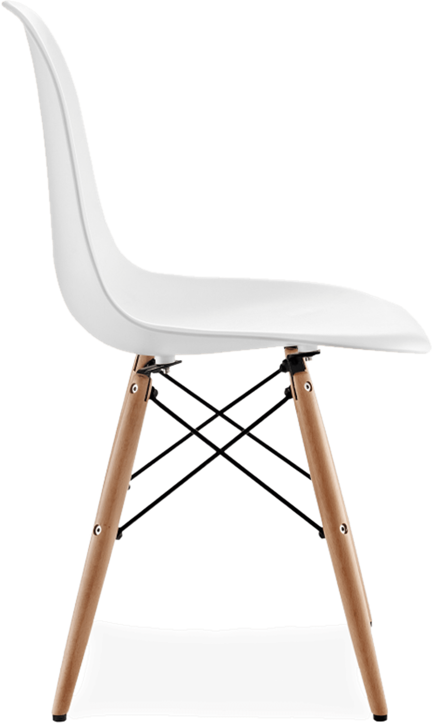 DSW Style Chair White/Light Wood image.