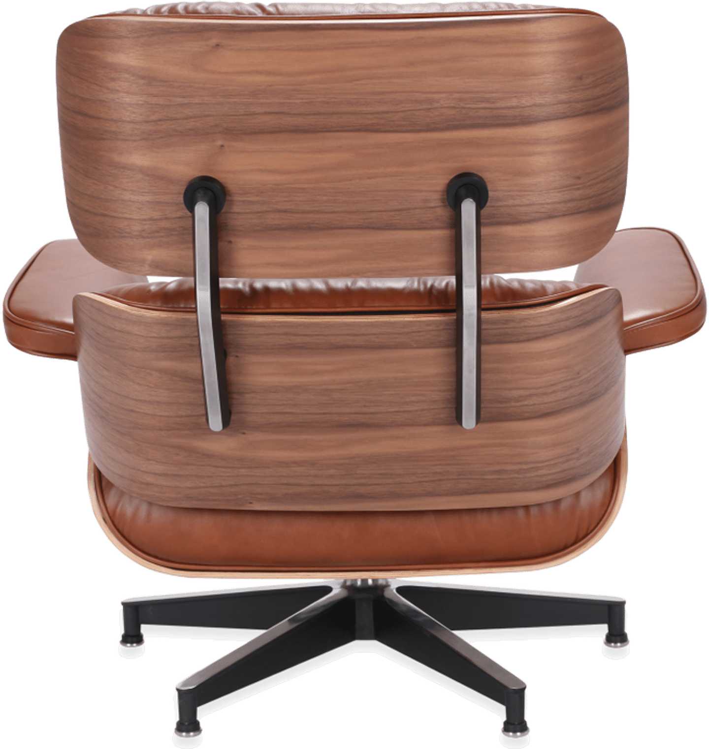 Eames Style Lounge Chair H Miller Version Premium Leather/Tan/Rosewood image.