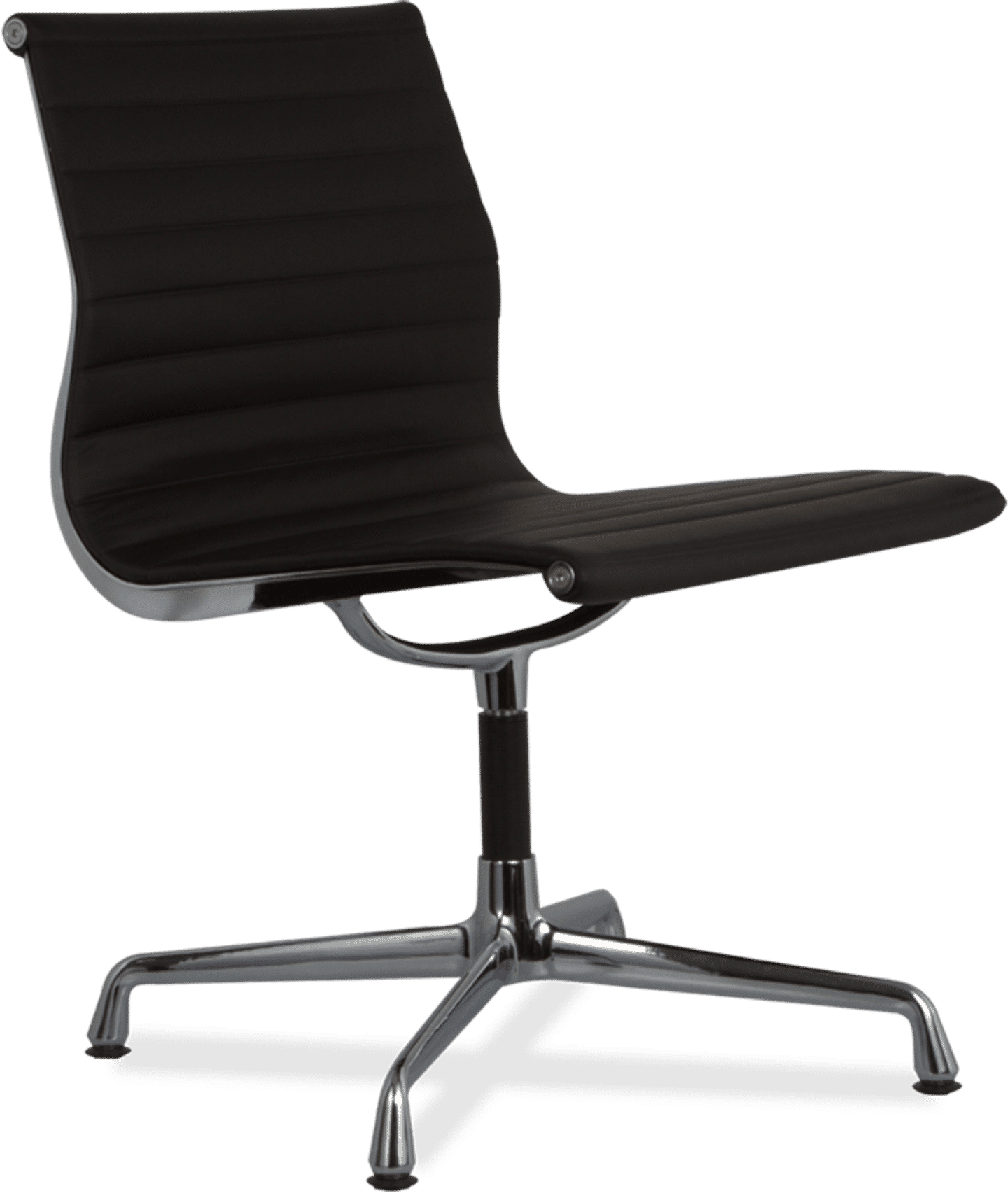 Chaise de bureau style Eames EA105 en cuir Black image.