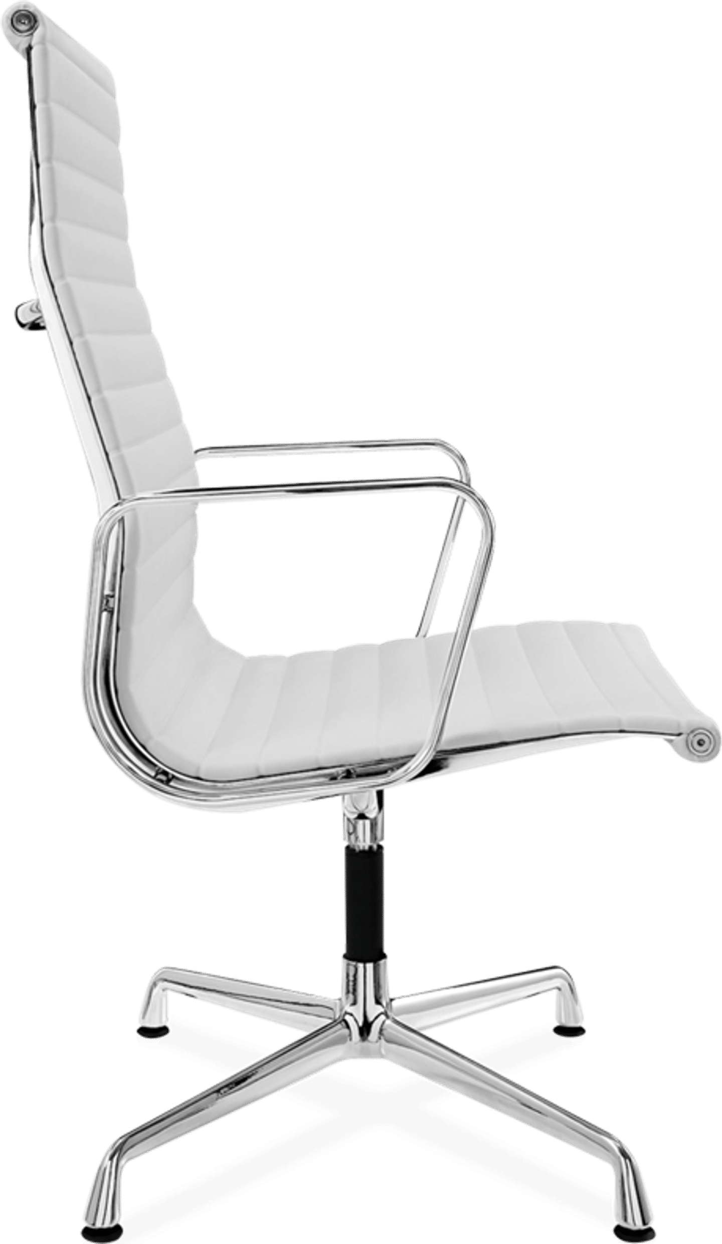Sedia da ufficio stile Eames EA109 in pelle White image.