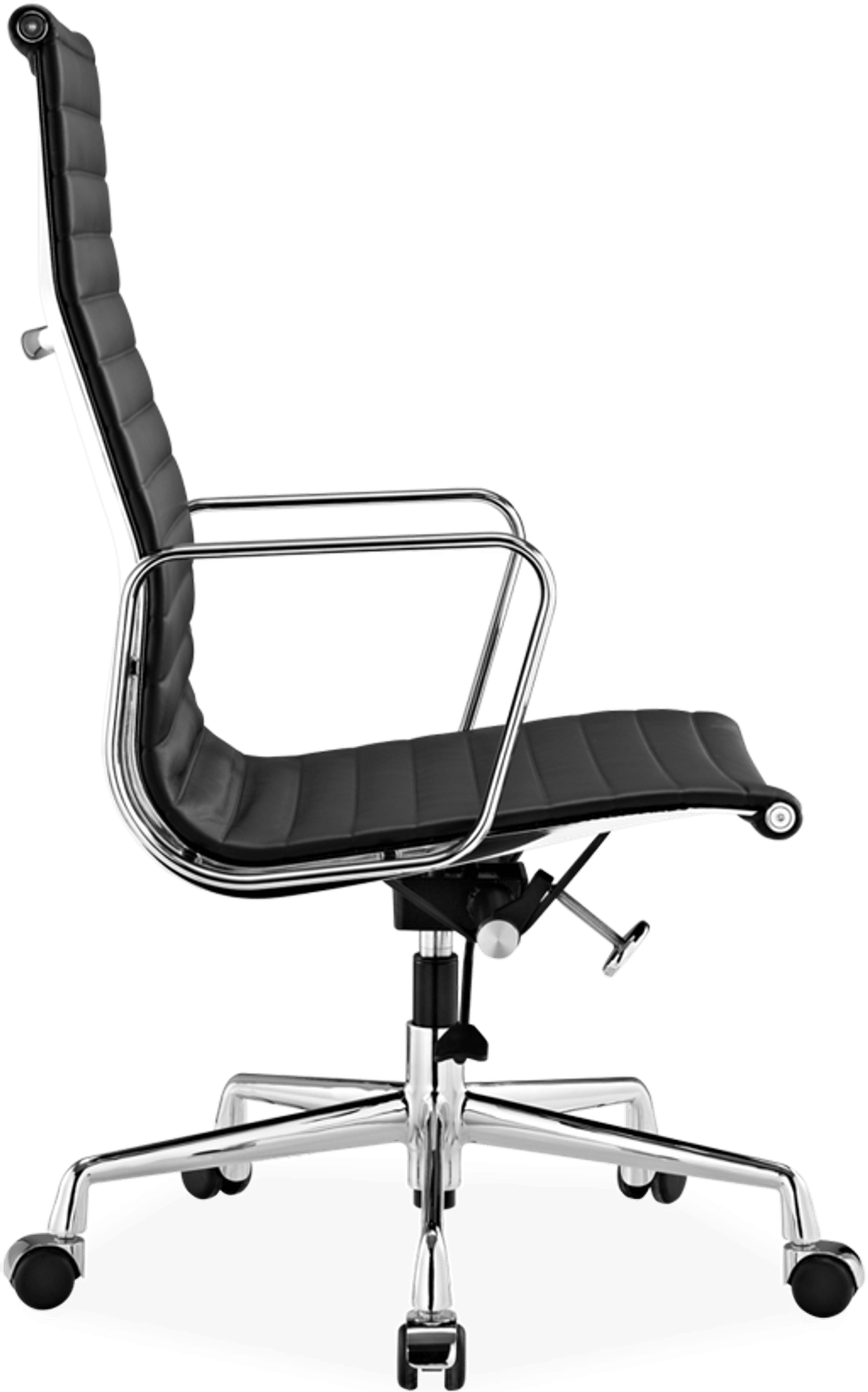 Chaise de bureau style Eames EA119 en cuir Black image.
