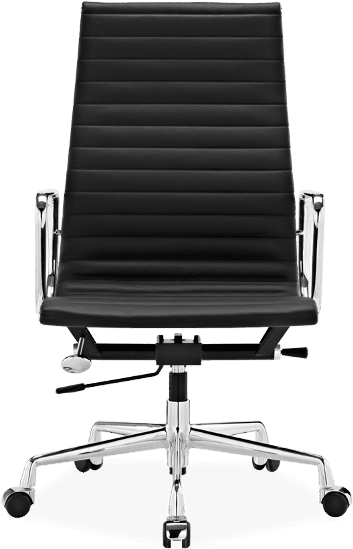 Chaise de bureau style Eames EA119 en cuir Black image.