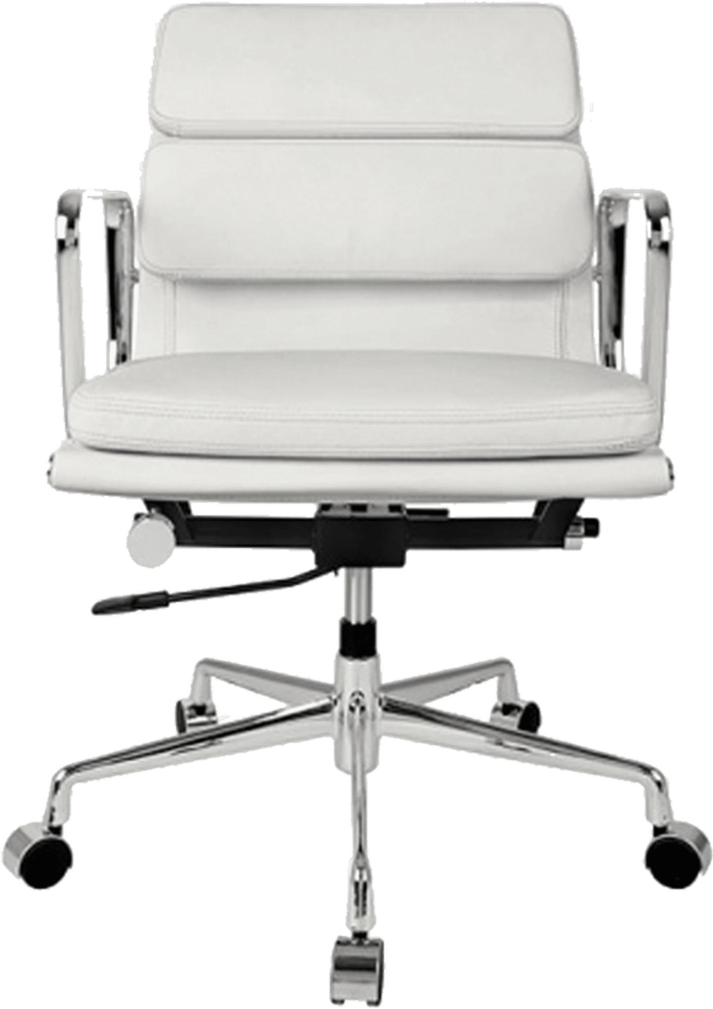 Eames Style Office Chair EA217 Leather White image.