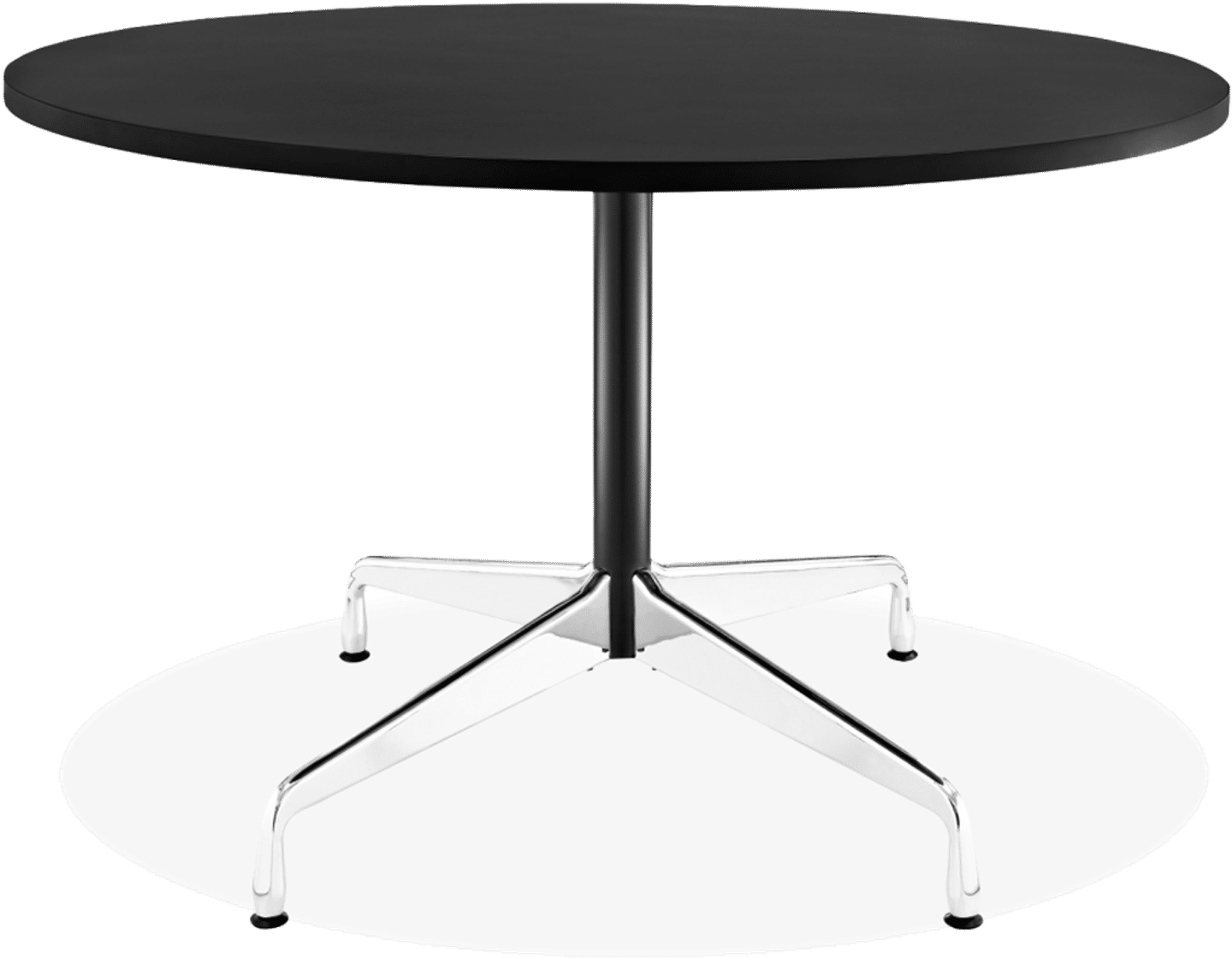 Eames Style Round Conference Table Black/105 CM image.