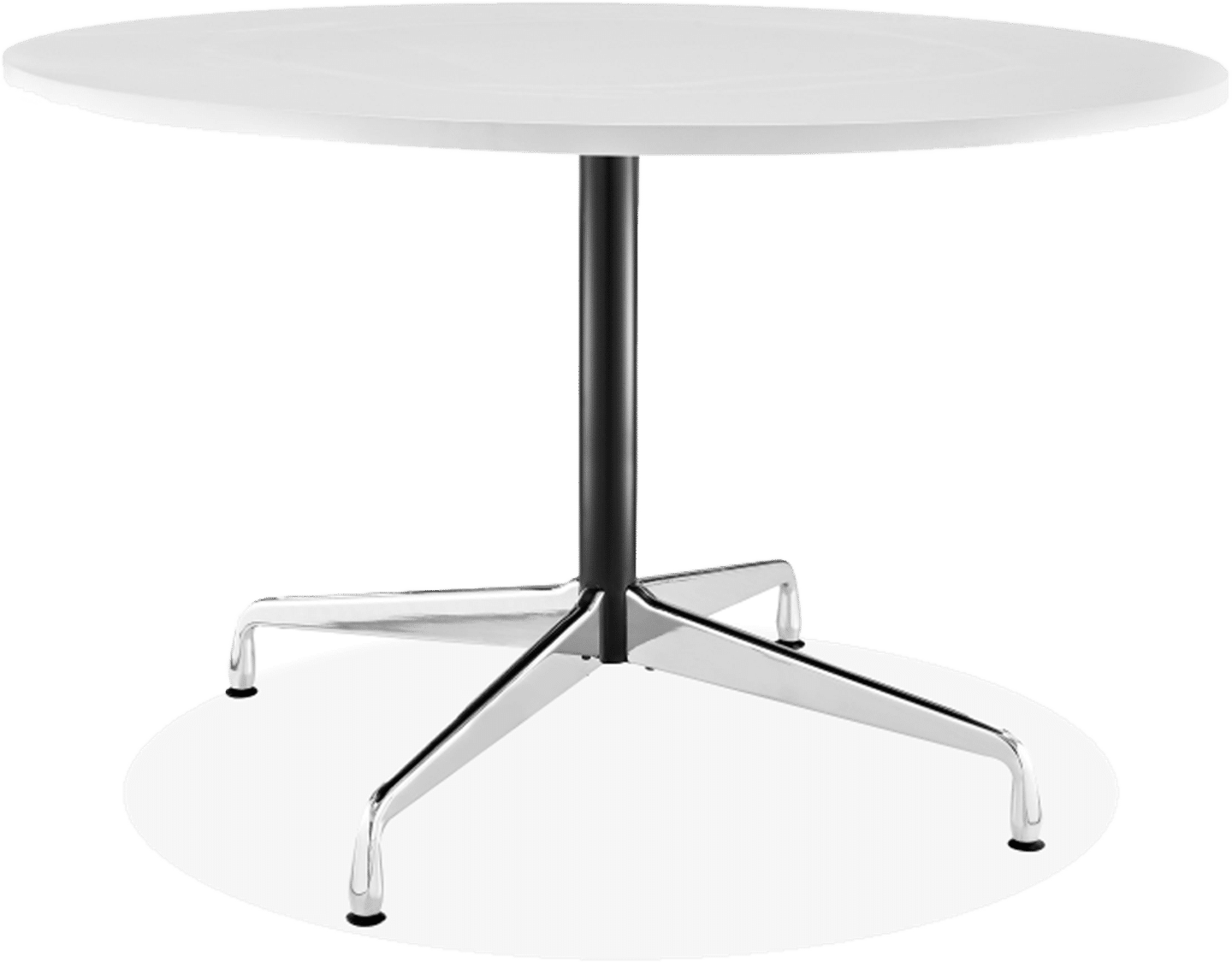 Eames Style Round Conference Table White/120 CM image.