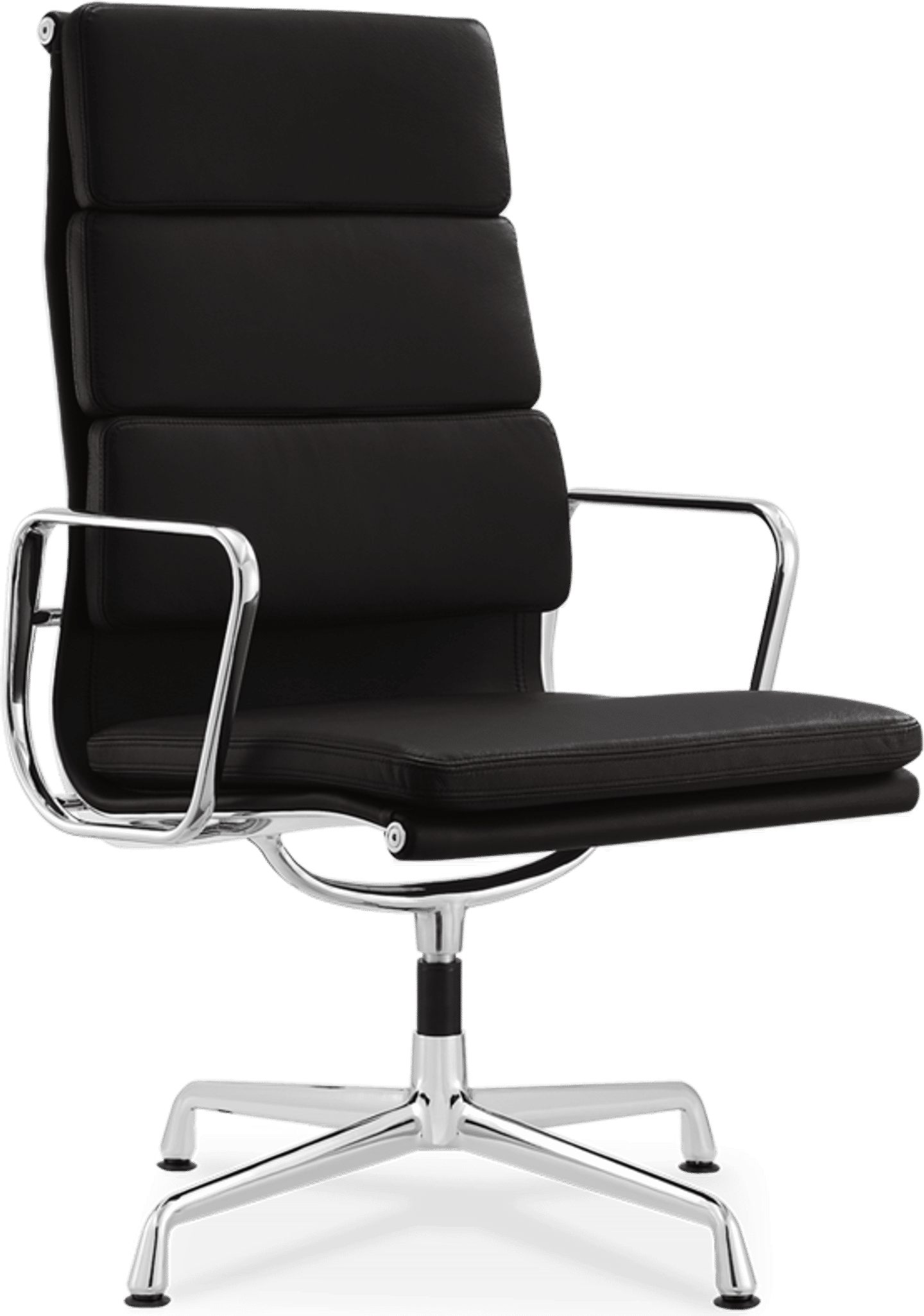 Sedia da ufficio con cuscinetto morbido in stile Eames EA215 Black image.