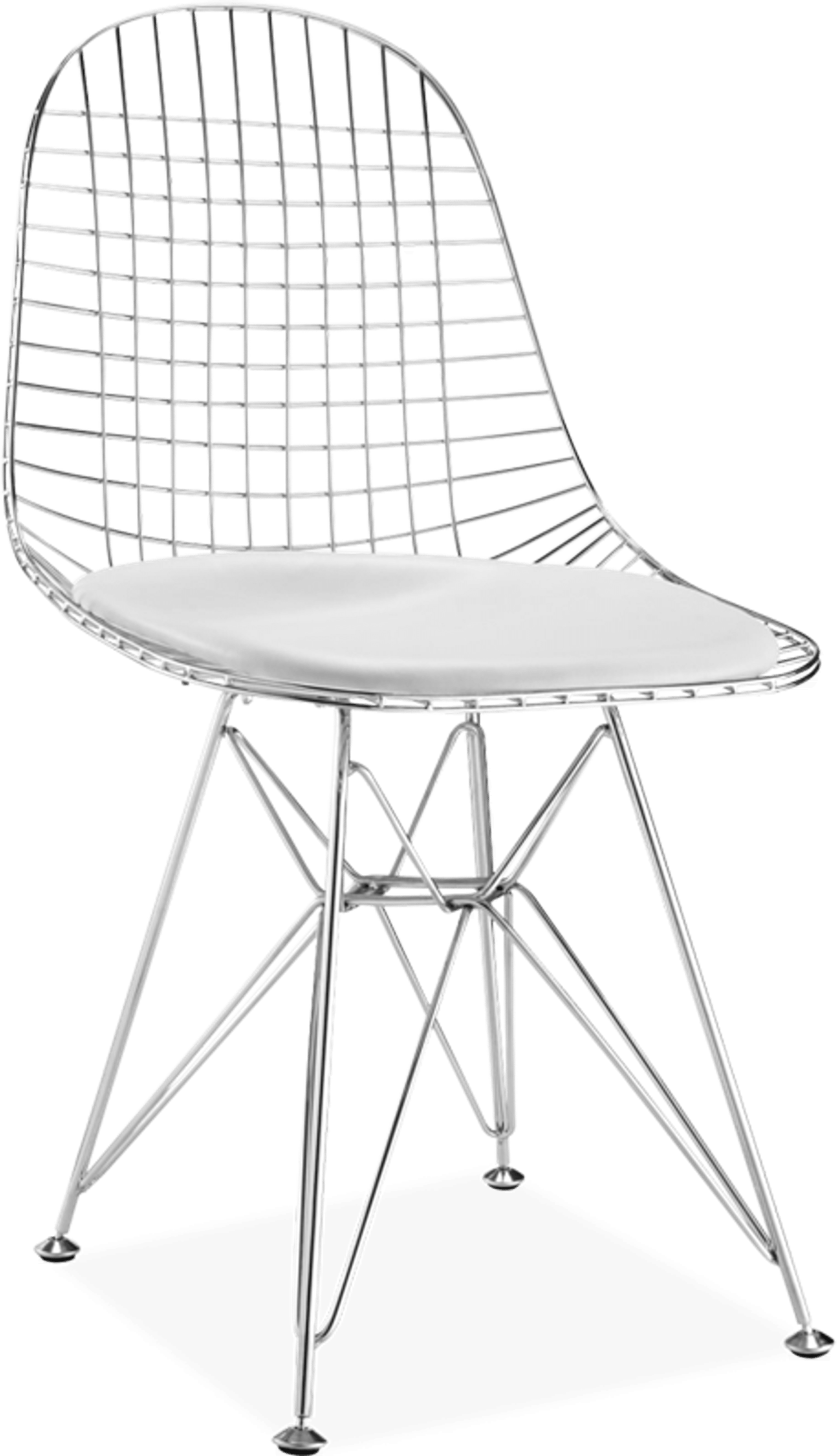 Chaise à manger en fil métallique de style DKR White image.