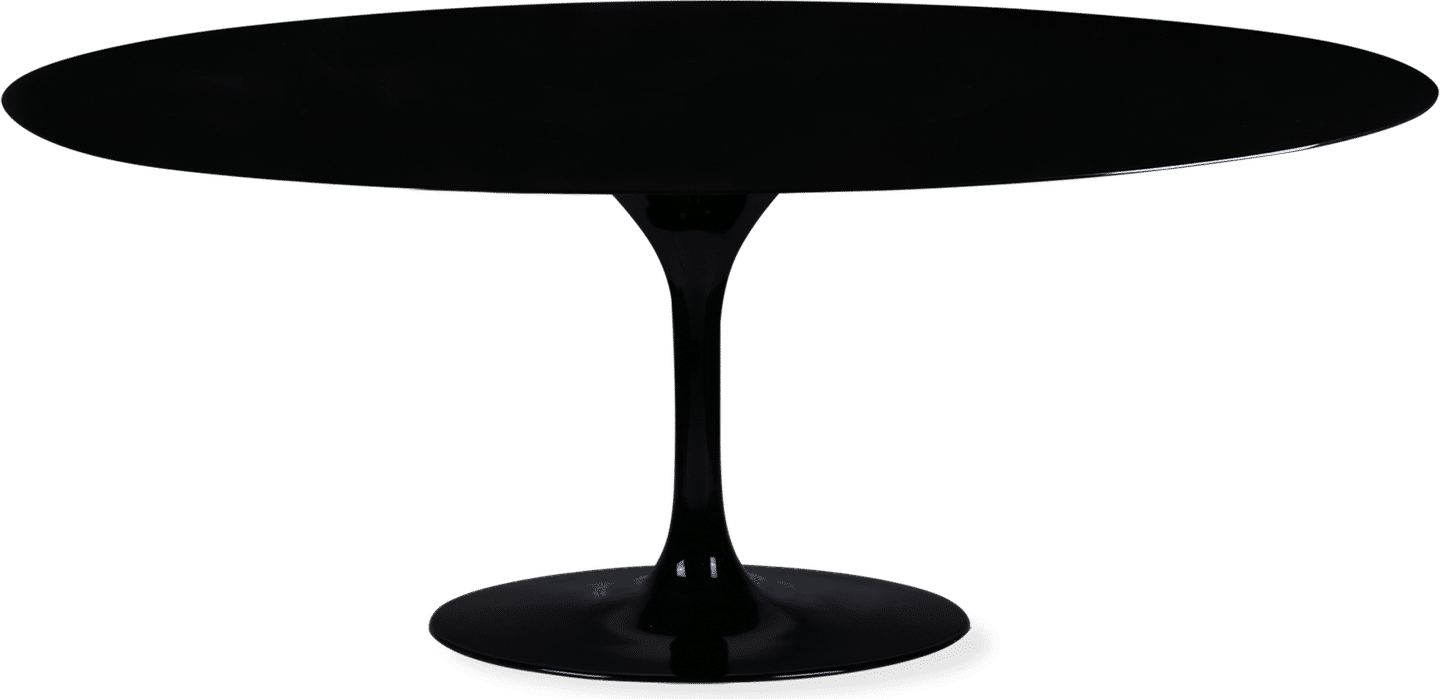 Mesa de comedor ovalada estilo tulipán Fibreglass/Black image.