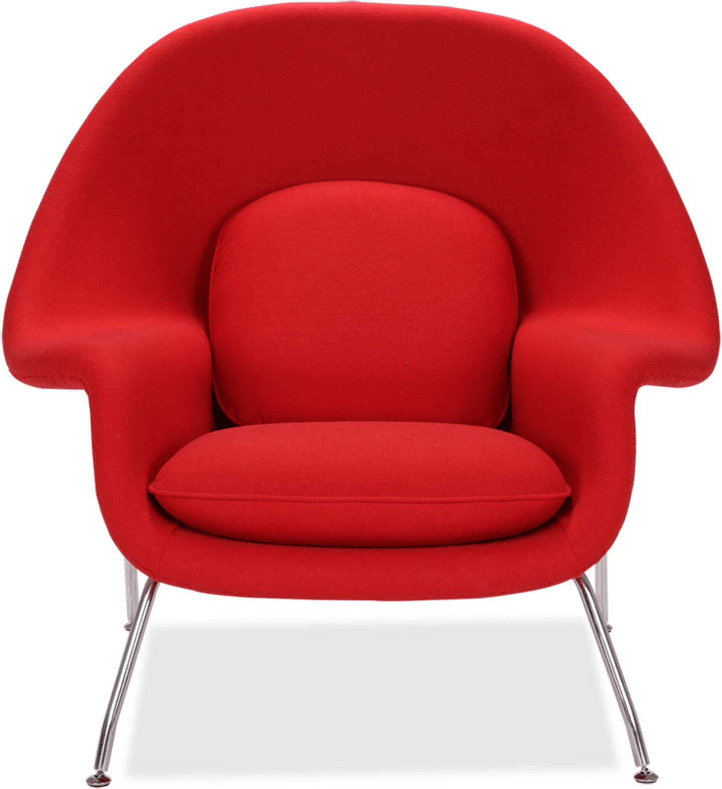 Womb Chair Wool Deep Red Mobelaris