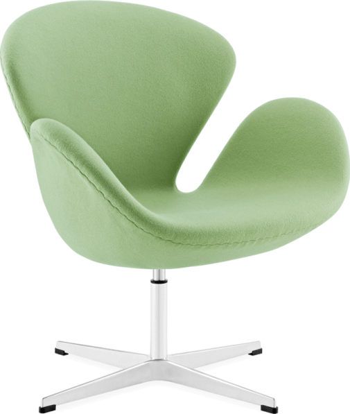 Le fauteuil du cygne Wool/Without piping/Light Green image.