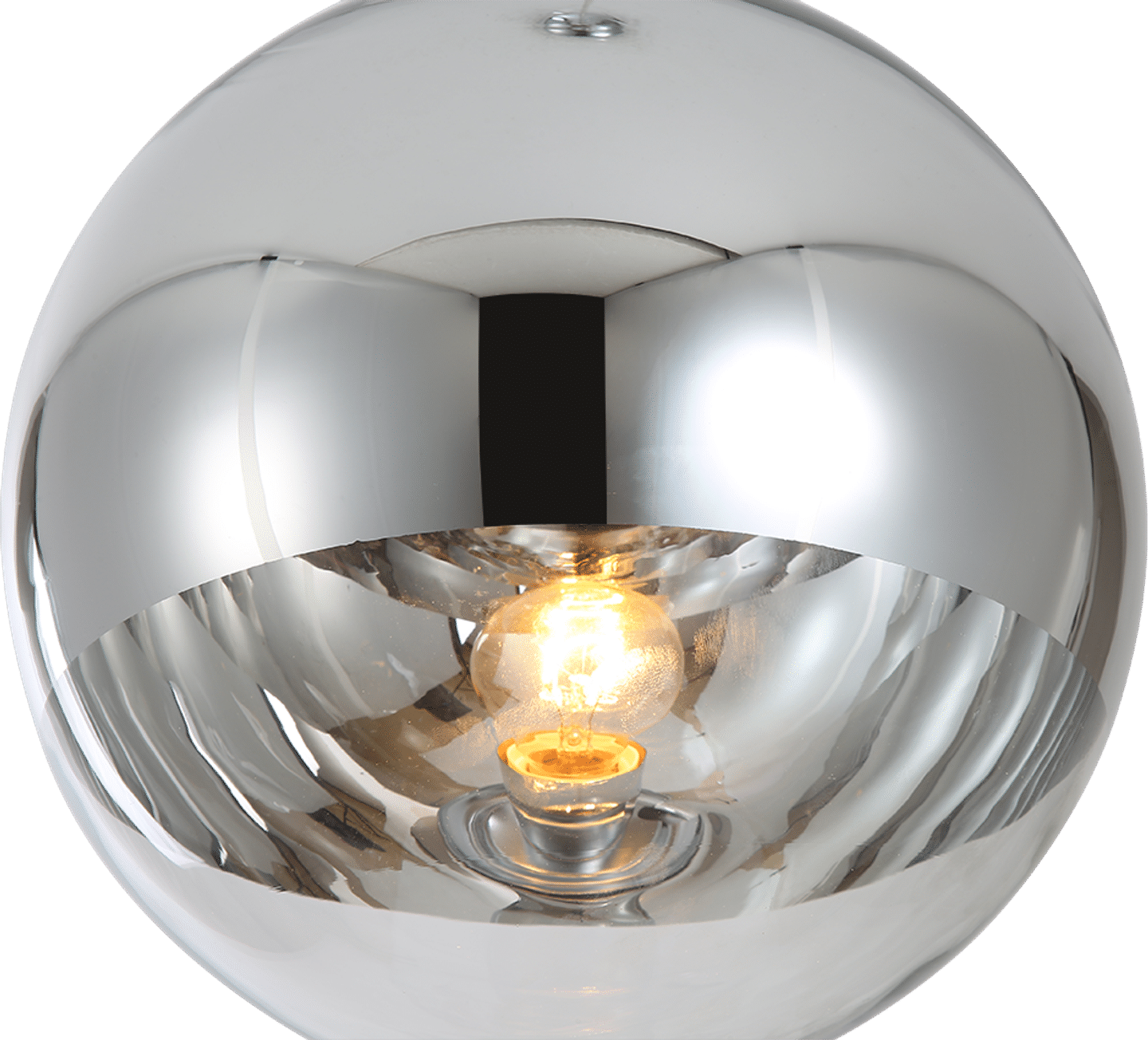 Lampe pendante boule de miroir Chrome image.