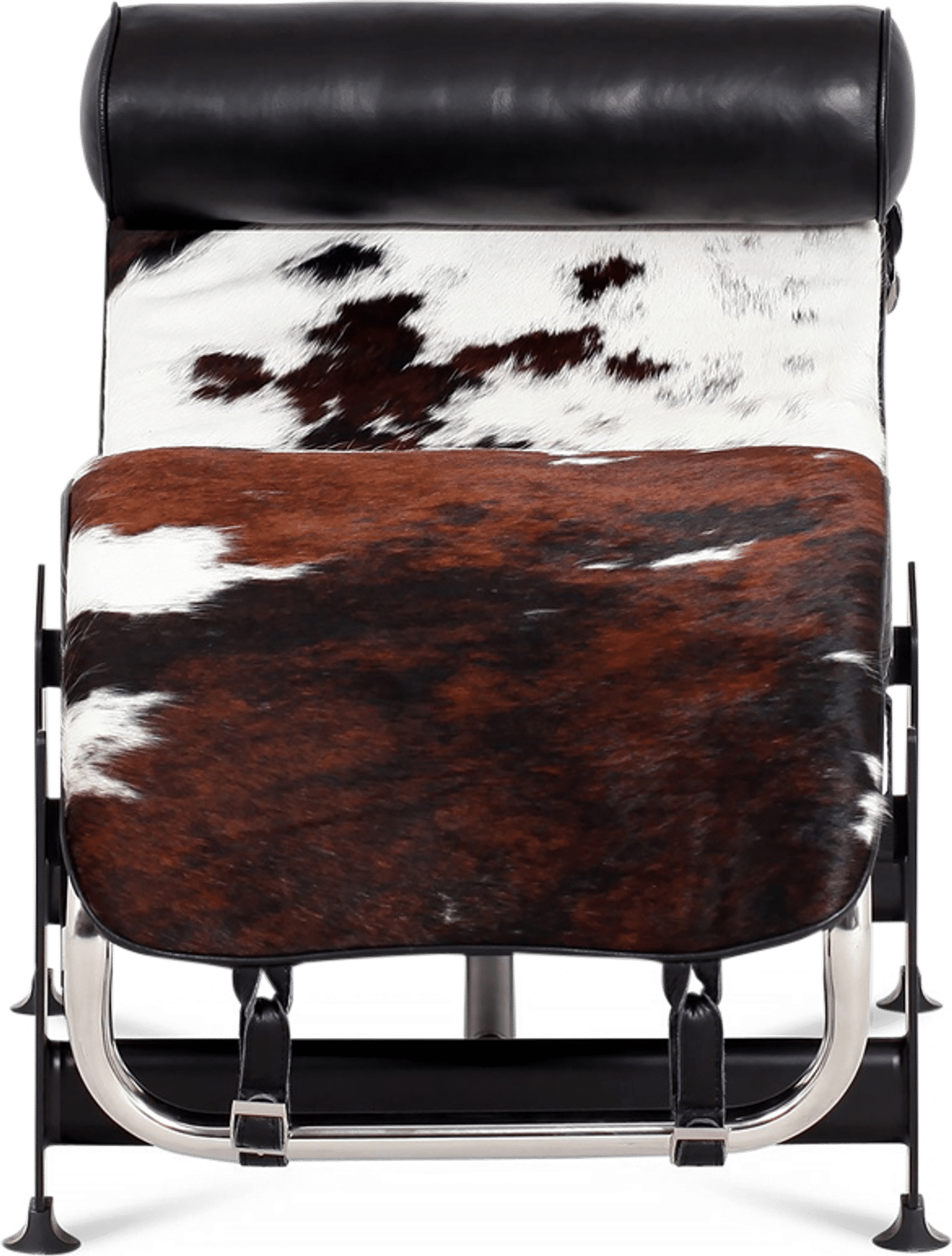 Chaise longue stile LC4 Premium Leather/Brown + White + Black image.