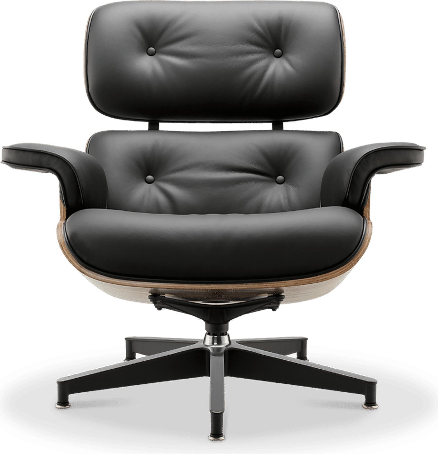 Eames Style Lounge Chair Versión H Miller Premium Leather/Black/Rosewood image.