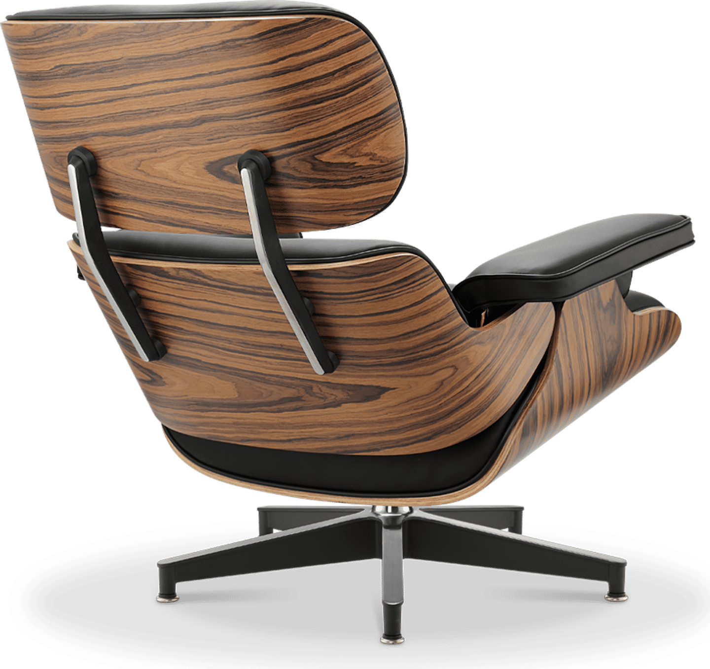 Eames Style Lounge Chair H Miller Version Premium Leather/Black/Rosewood image.