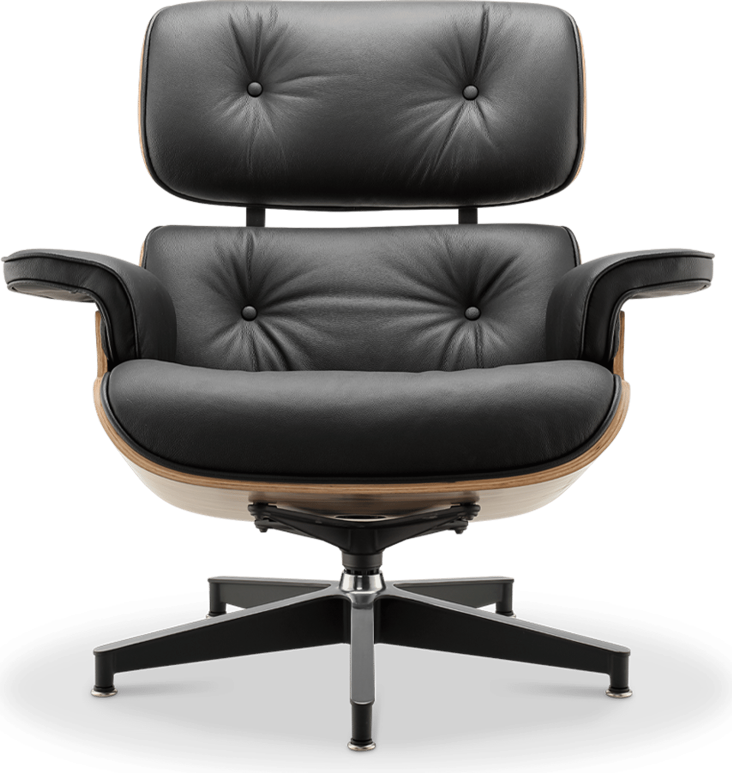 Eames Style Lounge Chair H Miller versjon Italian Leather/Black/Rosewood image.