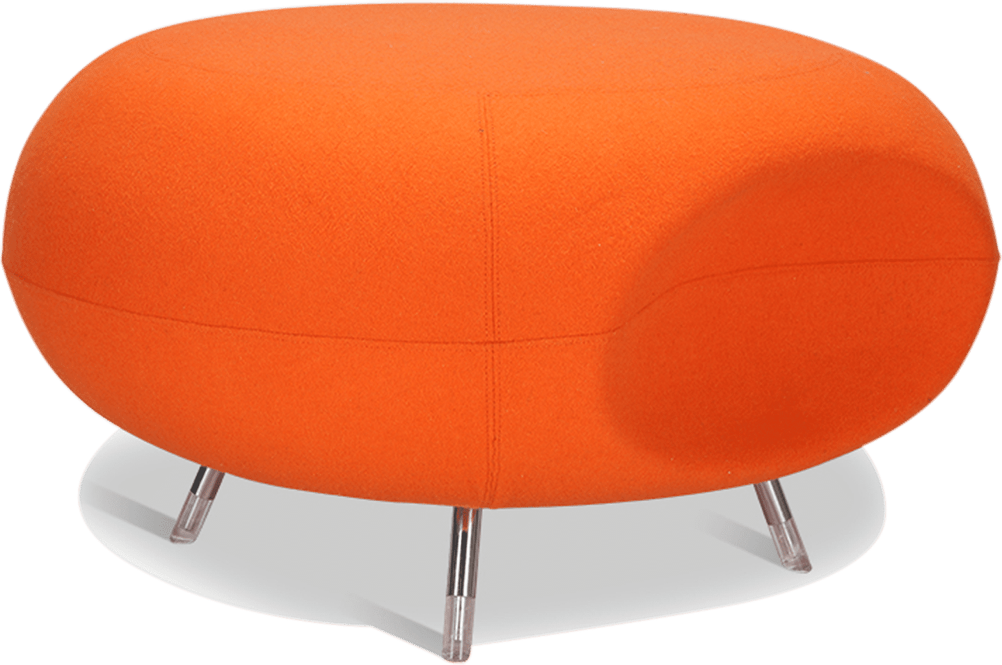 Sgabello per area relax, sgabello Atrium Wool/Orange image.