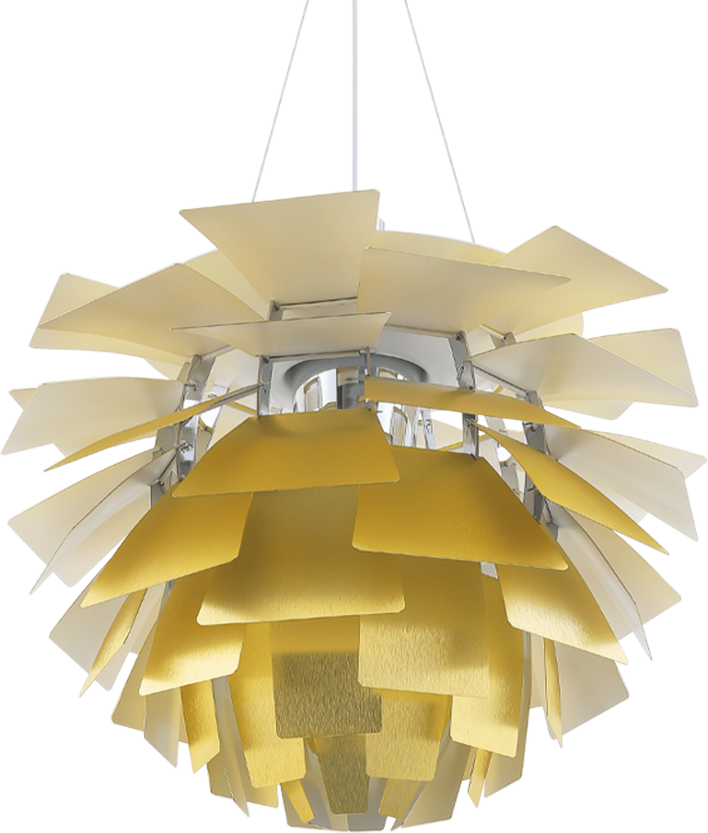 Ljus lampa med kronärtskocka Brass/48 CM image.
