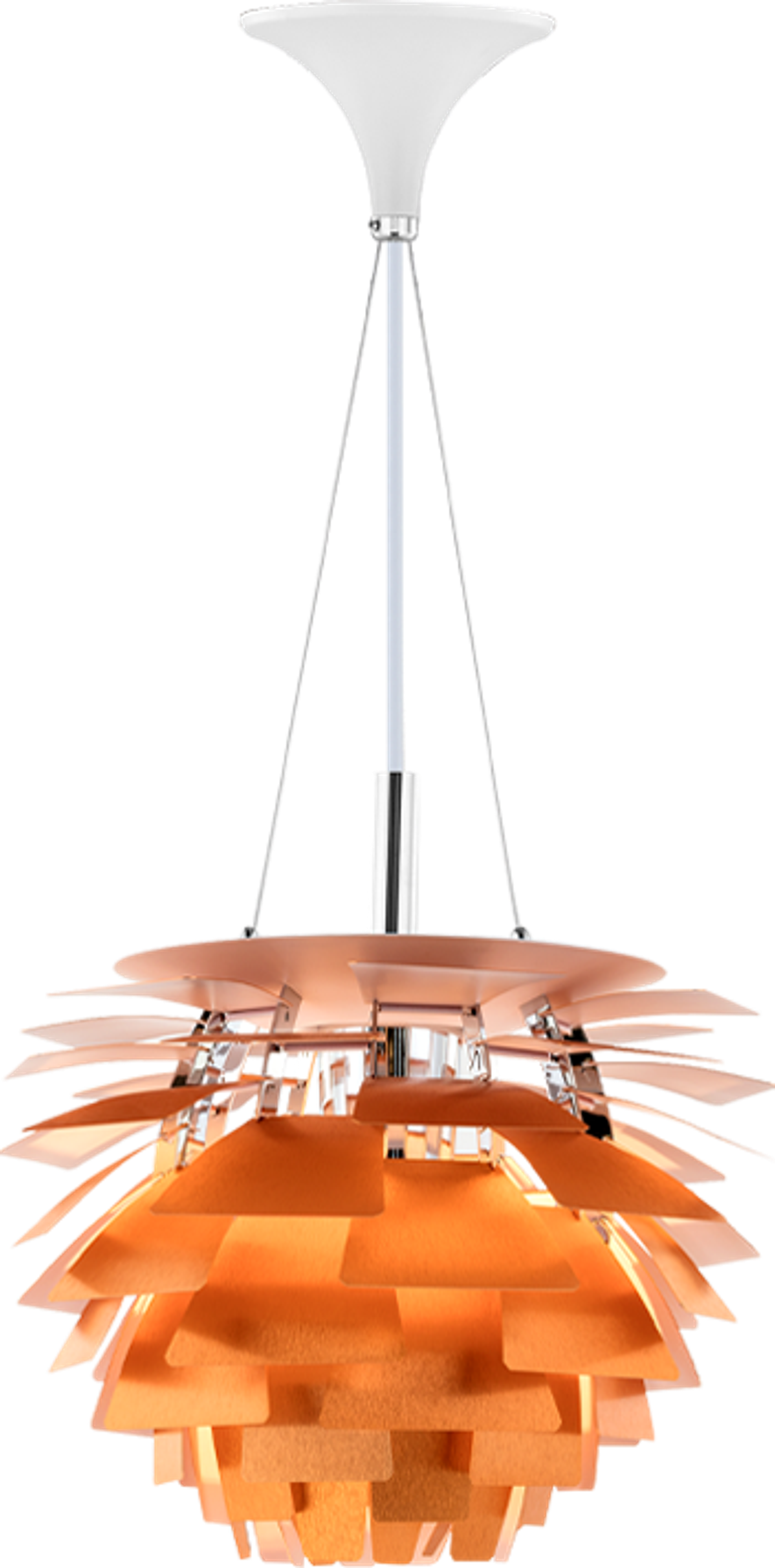 Ljus lampa med kronärtskocka Copper/48 CM image.