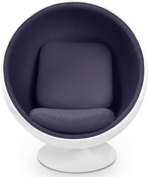 Ball Chair Deep Purple /White/Large image.