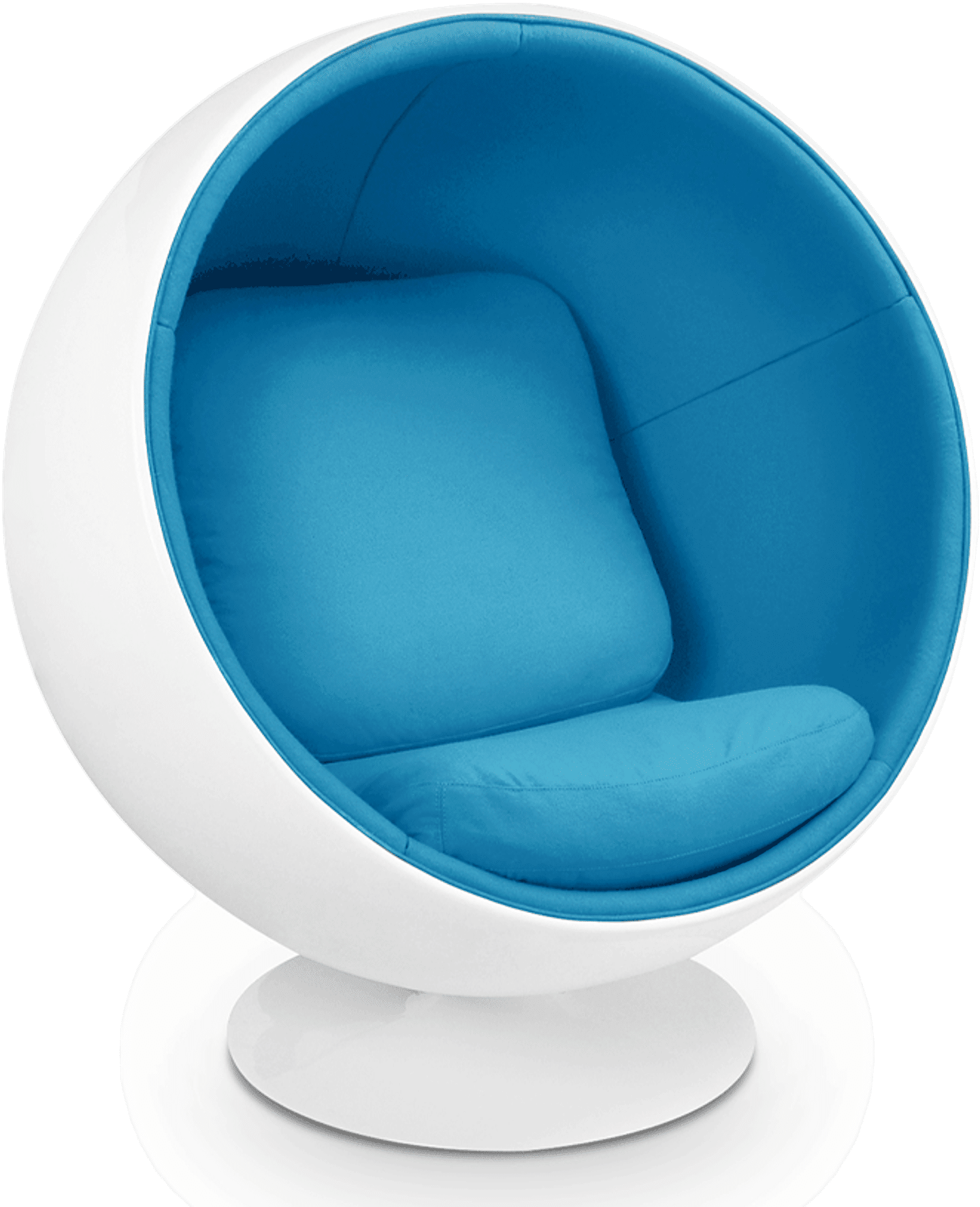 Ball Chair Moroccan Blue/White/Medium image.