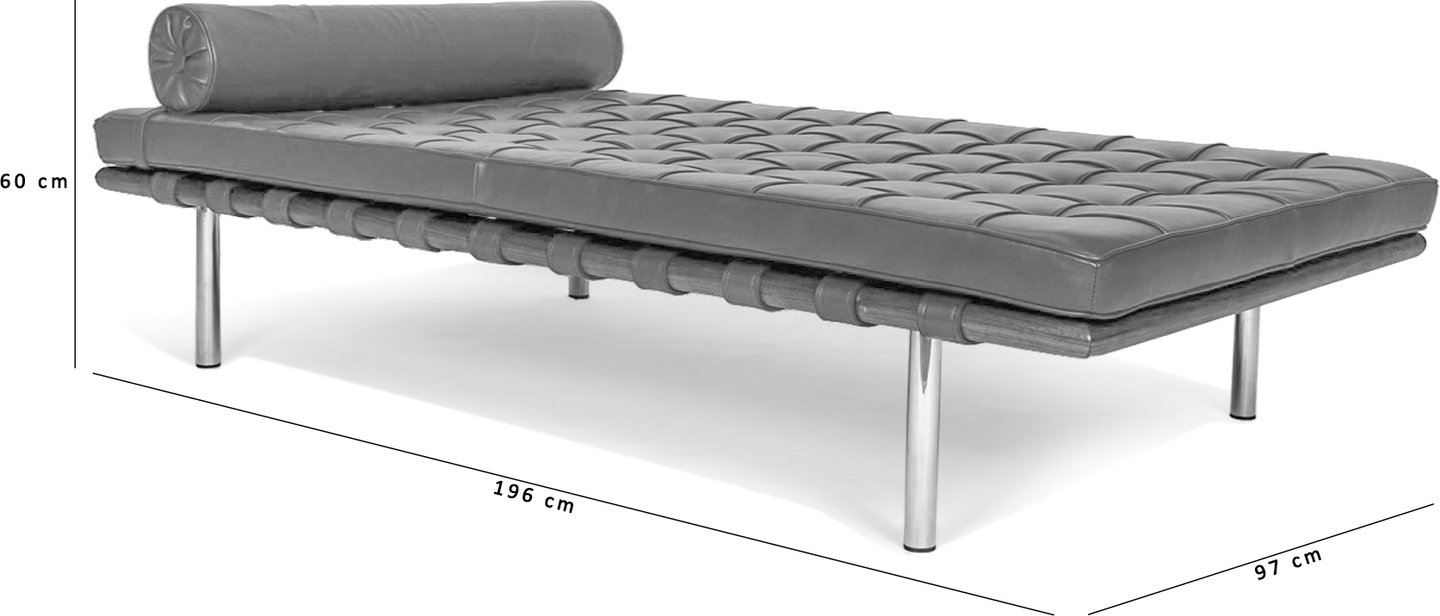 Daybed Barcelona Black/Black Lacquered image.