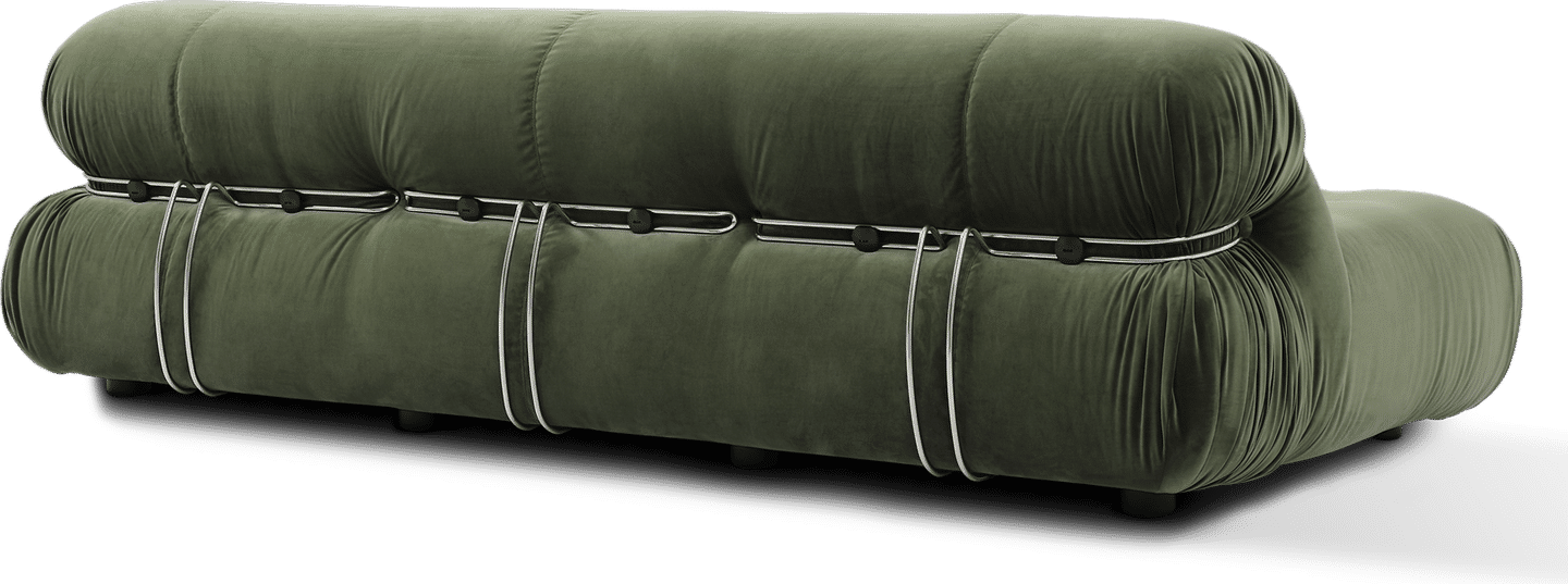Soriana Style soffa med 3 sittplatser Bottle Green Velvet image.