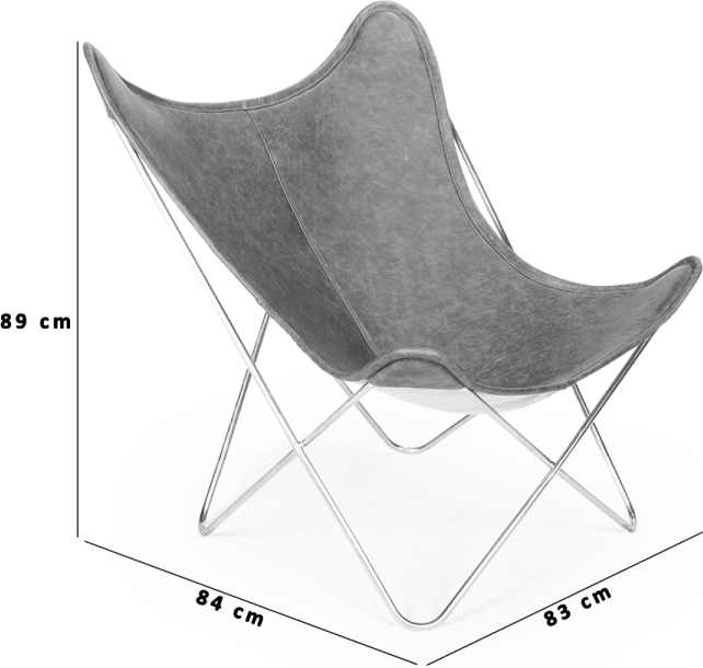 Vlinderstoel With throw/Black  image.