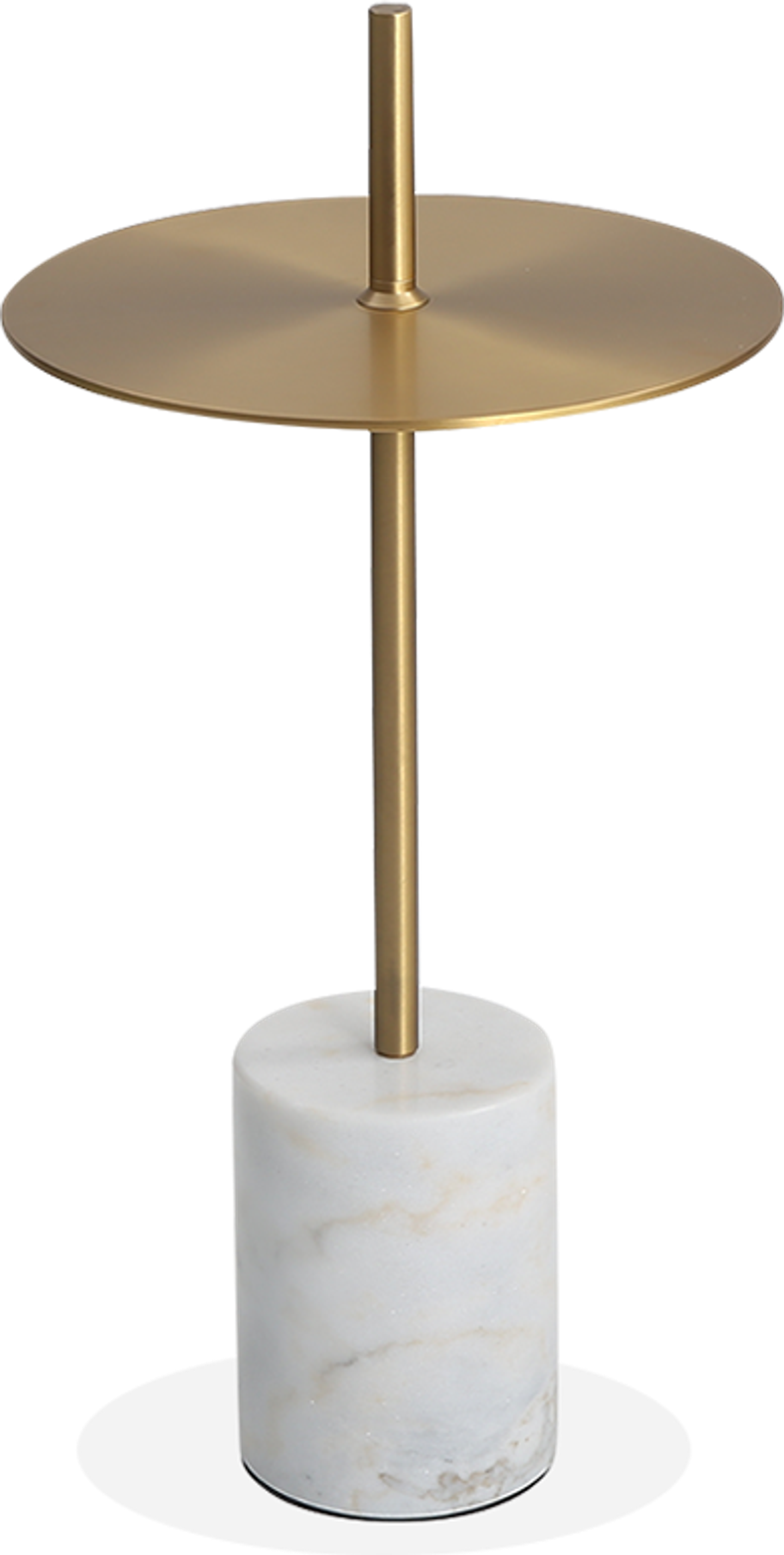 Mesa de centro Calibre pequeña - Latón - Mármol blanco White Marble/Brushed Brass image.