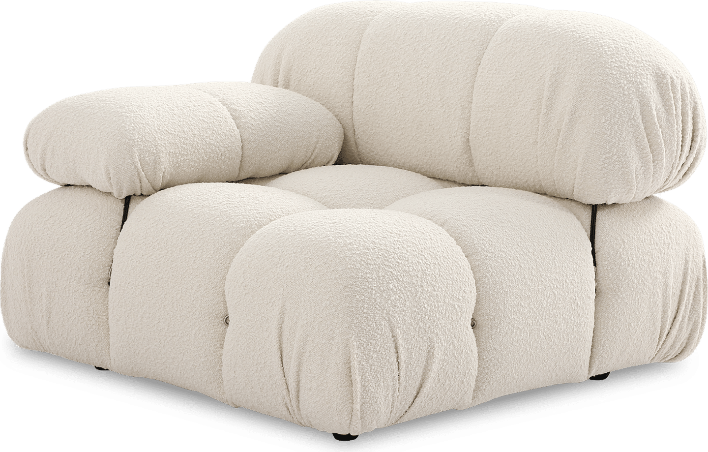 Camaleonda Style høyre arm sofa Creamy Boucle/Boucle image.