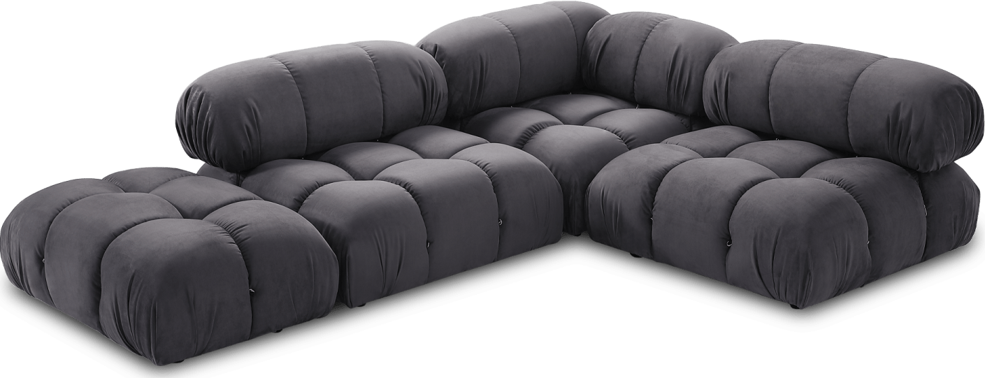 Camaleonda Style Rechtsarmiges Sofa Charcoal Grey Alcantara/Alcantara image.