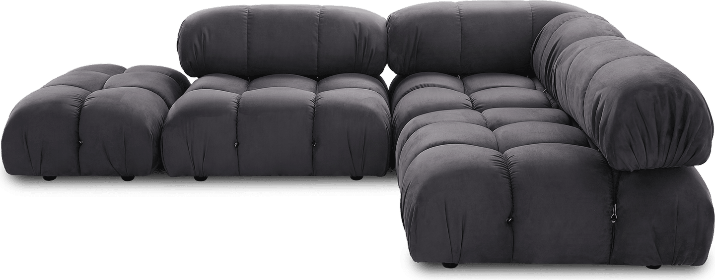 Camaleonda Style Corner Sofa - vänster armstöd Charcoal Grey Alcantara/Alcantara image.