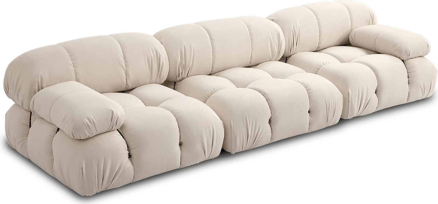 Camaleonda Style Corner Sofa - Right Armrest Creamy Alcantara/Alcantara image.