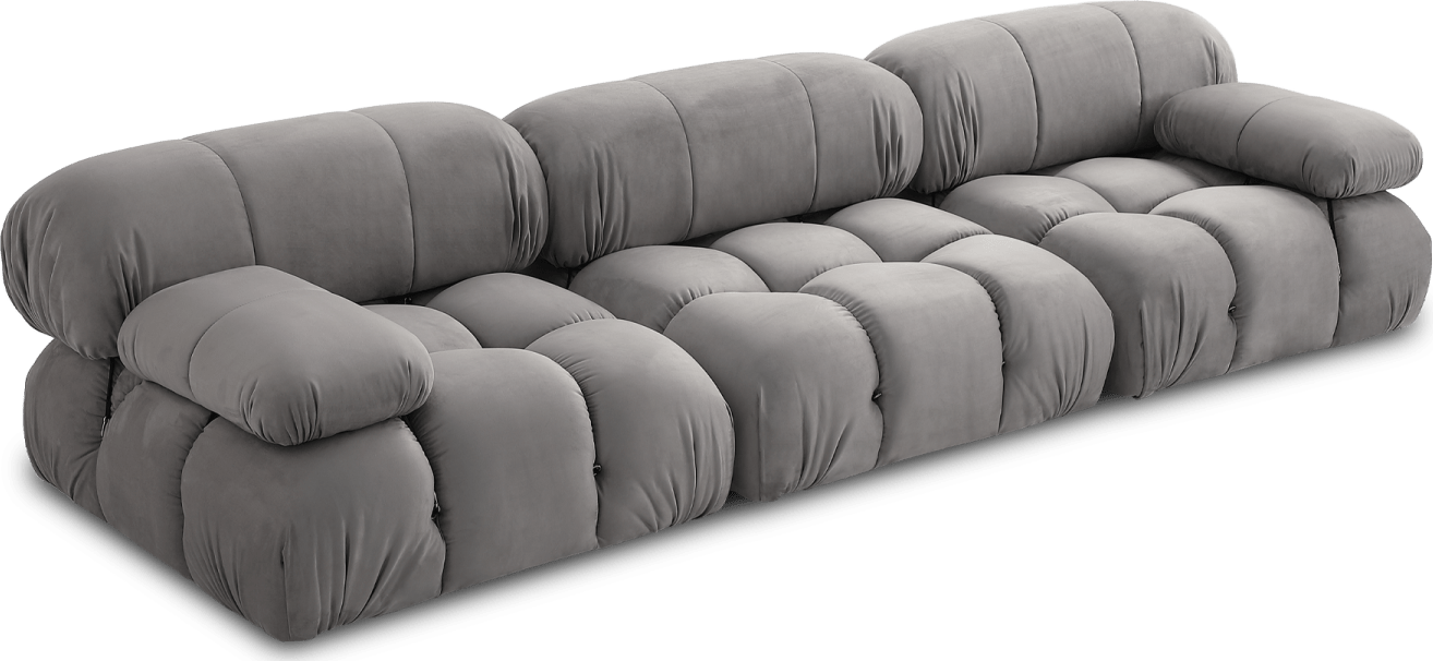 Canapé d'angle style Camaleonda - Accoudoir gauche Light Grey Alcantara/Alcantara image.