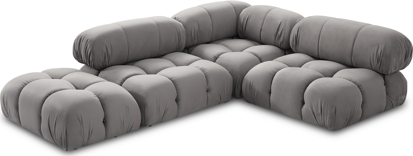 Camaleonda Style Corner Sofa - vänster armstöd Light Grey Alcantara/Alcantara image.