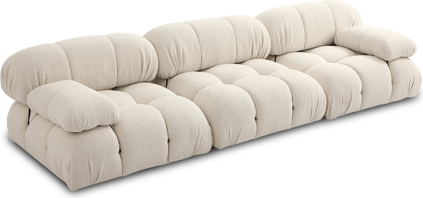 Canapé d'angle style Camaleonda - Accoudoir droit Creamy Boucle/Boucle image.