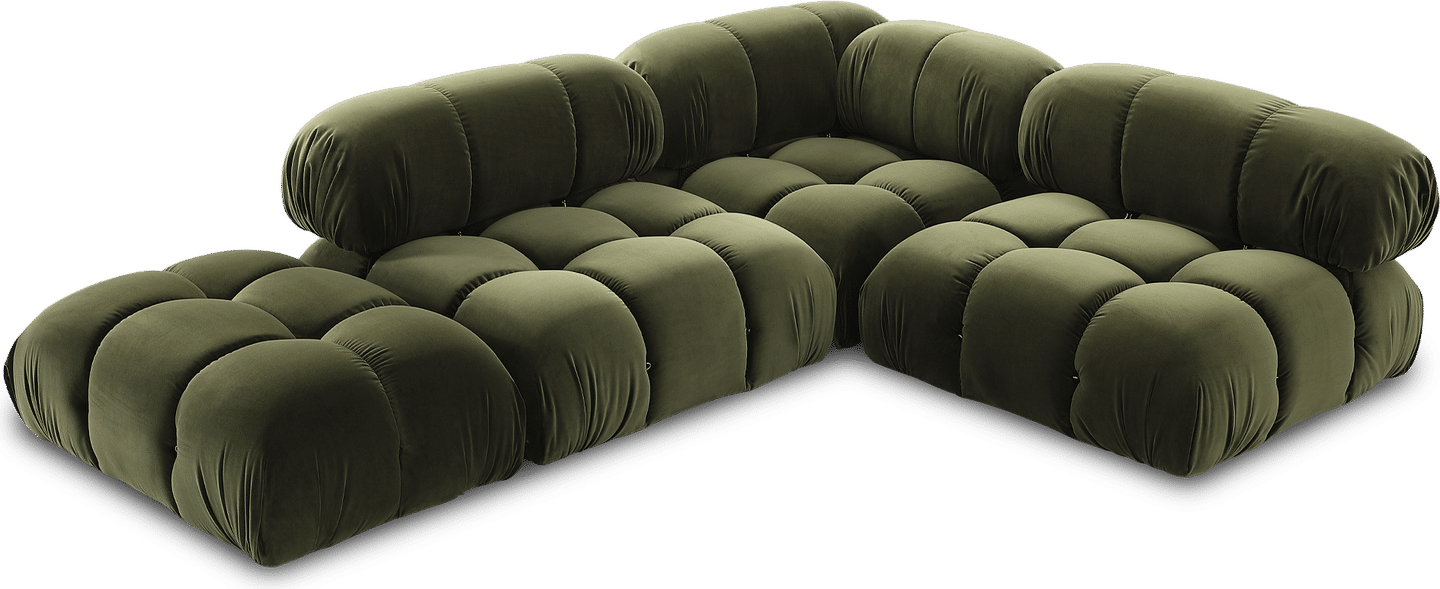 Camaleonda Style Sofa Ottoman Bottle Green Velvet/Velvet image.