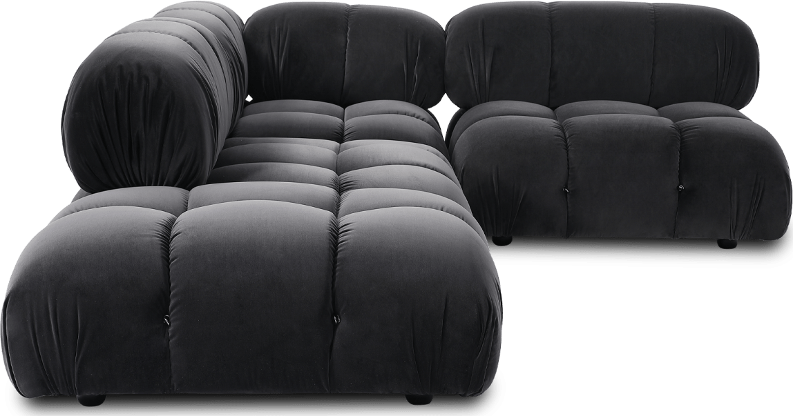 Camaleonda Style Lounge Sofa Dark Grey Velvet/Velvet image.