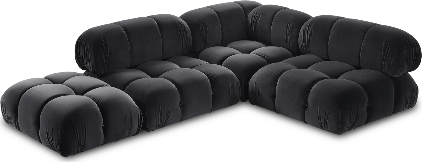 Canapé de salon style Camaleonda Dark Grey Velvet/Velvet image.