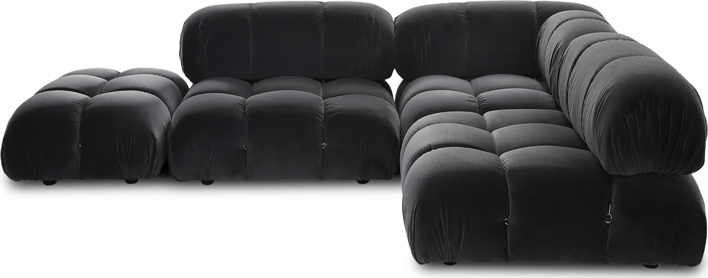 Camaleonda Style Lounge Sofa Dark Grey Velvet/Velvet image.