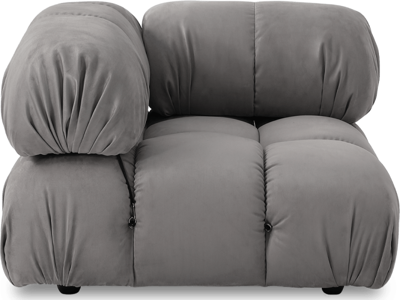 Camaleonda Style Corner Sofa - Left Armrest Light Grey Alcantara/Alcantara image.
