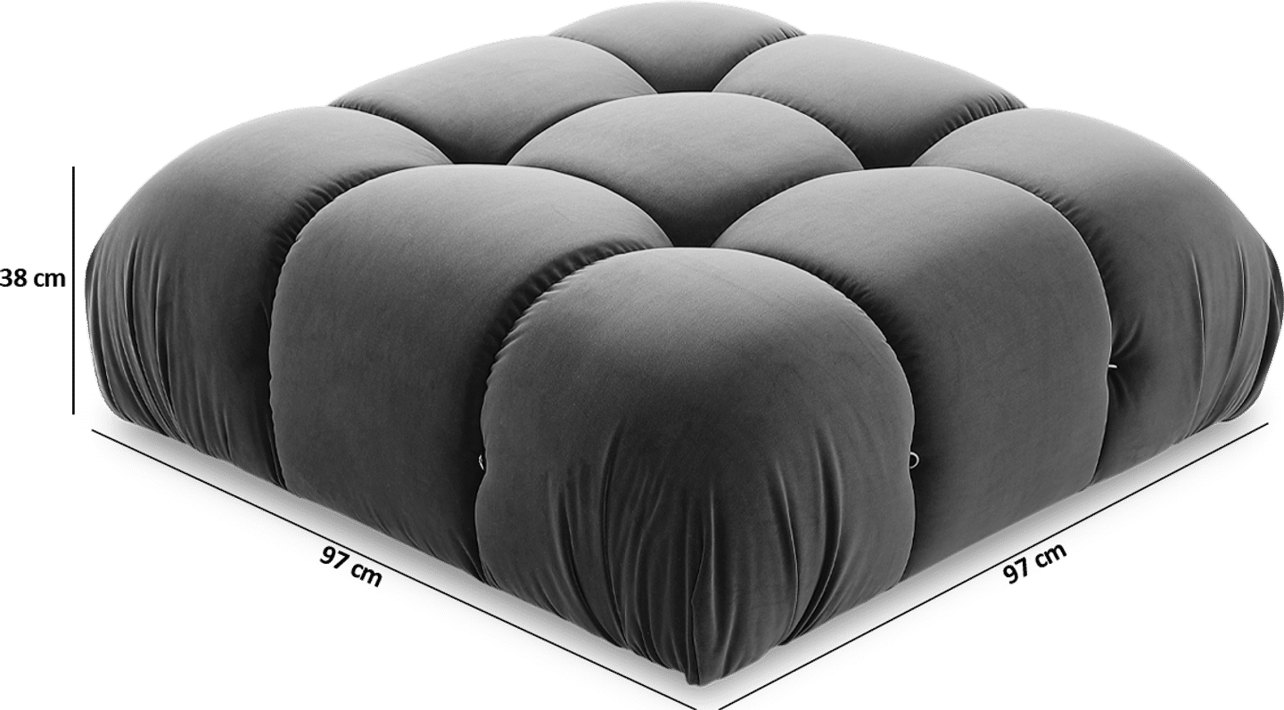 Camaleonda Style Ottoman Sofa Bottle Green Velvet/Velvet image.