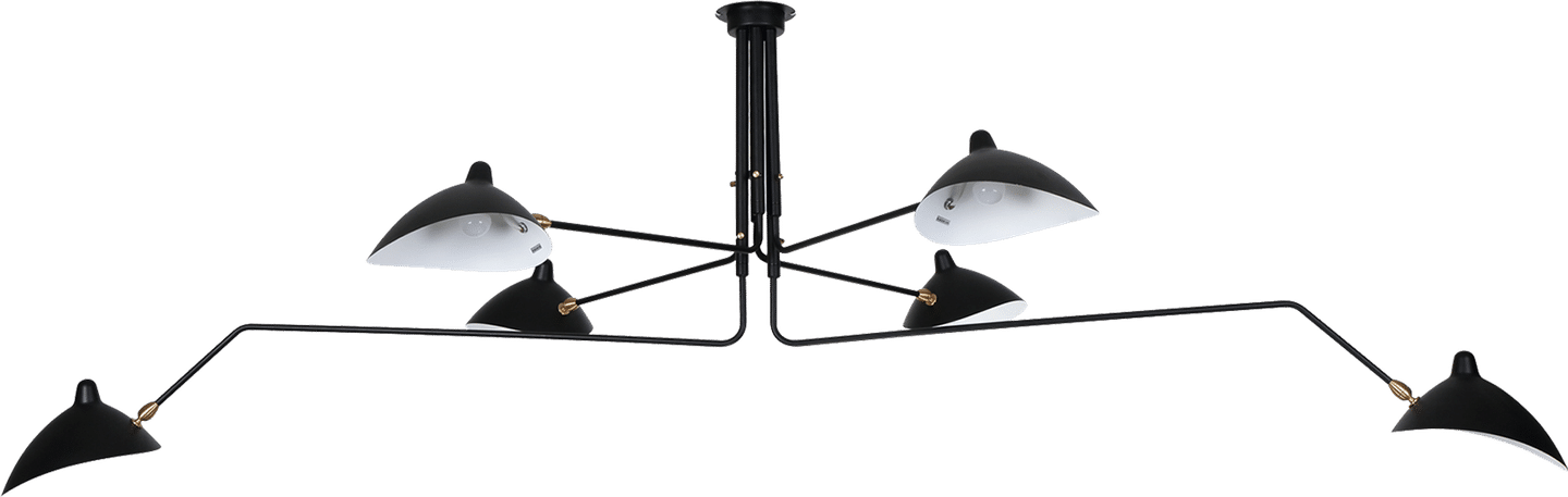 MCL-R6 Style lampe pendante contemporaine Black image.