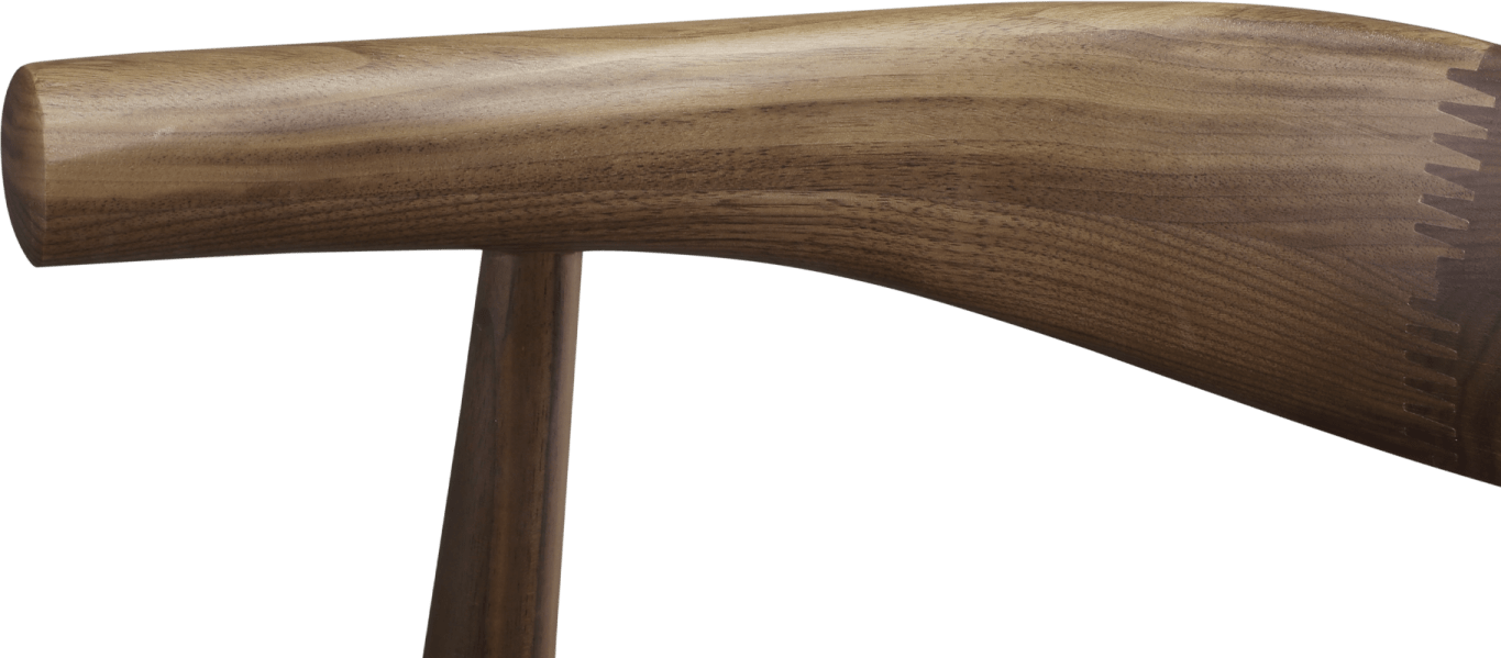 CH20 Ellenbogenstuhl Black/Walnut image.